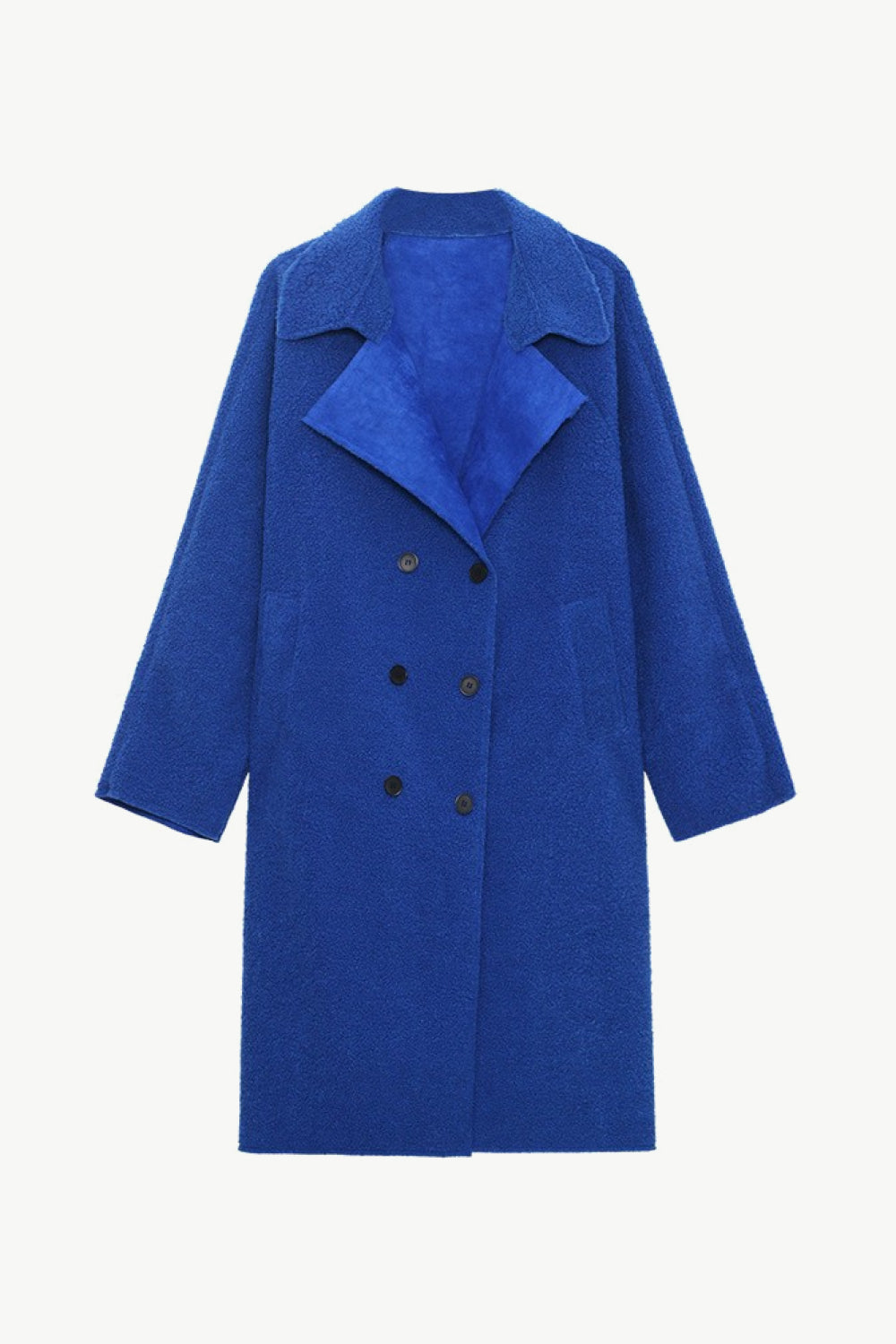 Sabriel Double-Breasted Belted Sherpa Coat