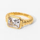 Inlaid Cubic Zirconia Twisted Ring